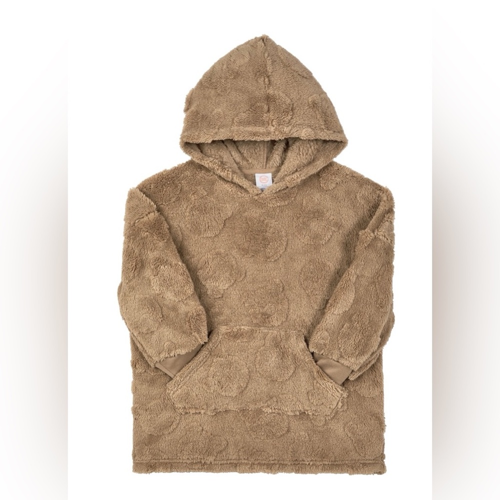 NWT Wonder Nation Sherpa Hoodie L 10-12 Camel Bear Cozy Hooded Sleepwear